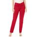 Plus Size Women's Classic Cotton Denim Straight-Leg Jean by Jessica London in Classic Red (Size 28) 100% Cotton