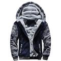 BIBOKAOKE Men's Sportswear Jacket Waterproof Sports Jacket with Hood Pilot Jacket Fleece Warm Rain Suit Baseball Jacket Large Sizes Sweat Jacket Flight Jacket Down Coat Weather Jacket, Blue9, L