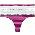 Calvin Klein Carousel 3-Pack Thong, Plum/Stripe/Aqua Luster M Plum/Stripe/Aqua Luster