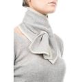 Dalle Piane Cashmere - Neck warmer 100% cashmere - Woman, Color: Grey/Cream, One size