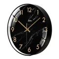 Grande horloge murale noire montres silencieuses horloges nordiques modernes décoration