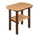 OS Home and Office Model Oval End Table Made in the USA- Cedar on Tudor Brown Base