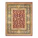 Overton Hand Knotted Wool Vintage Inspired Traditional Mogul Red Area Rug - 8' 3" x 10' 3"