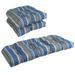 Rounded Back Tufted Indoor/Outdoor Settee Cushion Set (Set of 3) - 19 x 19