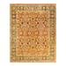 Overton Hand Knotted Wool Vintage Inspired Traditional Mogul Brown Area Rug - 8' 2" x 10' 3"