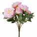 Enova Home 7 Heads 20" Tall Artificial Silk Peony Stem Fake Flowers Bush for Home Office Garden Decoration