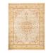 Overton Hand Knotted Wool Vintage Inspired Traditional Mogul Ivory Area Rug - 9' 2" x 11' 10"