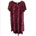 Lularoe Dresses | Lularoe Burgundy & Silver Dress | Color: Red/Silver | Size: L