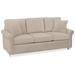 Braxton Culler Park Lane 55" Rolled Arm Sofa Bed w/ Reversible Cushions in White/Brown | 36 H x 81 W x 37 D in | Wayfair