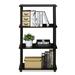 Rebrilliant Johnston 43.3" H x 23.6" W Plastic Etagere Bookcase Wood in Black | 43.3 H x 23.6 W x 11.6 D in | Wayfair