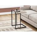 Accent Table / C-Shaped / End / Side / Snack / Living Room / Bedroom / Metal / Laminate / Beige / Black / Contemporary / Modern - Monarch Specialties I 3632