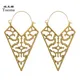 Tocona-Boucles d'oreilles pendantes en or et argent vintage pour femmes triangle creux géométrique