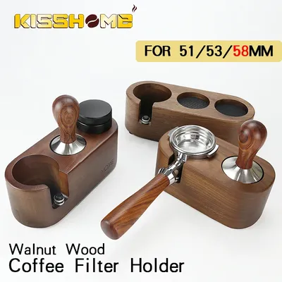 Porte-filtre à café en bois de h...