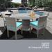 Monterey 60 Inch Outdoor Patio Dining Table with 6 Armless Chairs