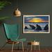 East Urban Home Ambesonne Animal Wall Art w/ Frame, Photo Of The Bottle Nosed Dolphins In Sunset Ocean Sea Animals Aquatic Print | Wayfair