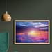 East Urban Home Ambesonne Landscape Wall Art w/ Frame, Sunset Scene w/ Sky & Clouds w/ Vibrant Colors & Shadows Print | Wayfair