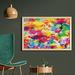 East Urban Home Ambesonne Pastel Wall Art w/ Frame, Oil Painting Style Abstract Watercolors Brushstrokes Mottled Messy Vibrant Print | Wayfair