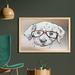 East Urban Home Modern Wall Art w/ Frame, Hipster Puppy w/ Glasses Smart Dog Nerd Animal Humor Fun Graphic Design | Wayfair