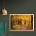 East Urban Home Ambesonne Forest Wall Art w/ Frame, Seasonal Foliage Leaves Bushes In Autumn Colors Countryside Pathway In Forest | Wayfair