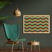 East Urban Home Ambesonne Chevron Wall Art w/ Frame, Vintage Zigzag Pattern Royal Jagged Regular Limitless Simple Traces Art Work | Wayfair