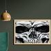 East Urban Home Ambesonne Halloween Wall Art w/ Frame, Gothic Dead Skull Face Close Up Sketch Evil Anatomy Skeleton Illustration | Wayfair