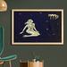 East Urban Home Ambesonne Virgo Wall Art w/ Frame, Woman In Short Dress Sitting In Space Looking At Stars Horoscope Themed Image | Wayfair