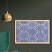 East Urban Home Ambesonne Indigo Wall Art w/ Frame, Mandala Pattern Little Blooms w/ Hearts Russian Style Pattern Print | Wayfair