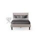 Ebern Designs Cortnee Upholstered Platform 2 Piece Bedroom Set Upholstered in White/Brown | 41.3 H x 59 W x 84 D in | Wayfair