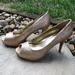 Nine West Shoes | 2/$20 Gold Glitter Nine West Platform Heel Size 7.5 | Color: Gold | Size: 7.5