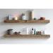 Gracie Oaks Joao 2 Piece Solid Wood Floating Shelf w/ Reclaimed Wood in Brown | 2 H x 48 W x 7 D in | Wayfair A2EAA7645EF146BAB780F419F805AC10