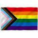 ANLEY Progress Pride 2-Sided Polyester 36x60 in. House Flag in Blue/Red | 36 H x 60 W in | Wayfair A.FLAG.SP.PROPRIDE