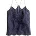 J. Crew Tops | J. Crew Carrie Cami In Floral Lace. Size 0 | Color: Blue/Gray | Size: 0