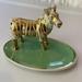 Anthropologie Accents | Anthropologie Jewelry Trinket Tray Zebra New | Color: Gold/Green | Size: Os