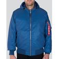 Alpha Industries MA-1 Hooded Reflective Veste, bleu, taille 2XL