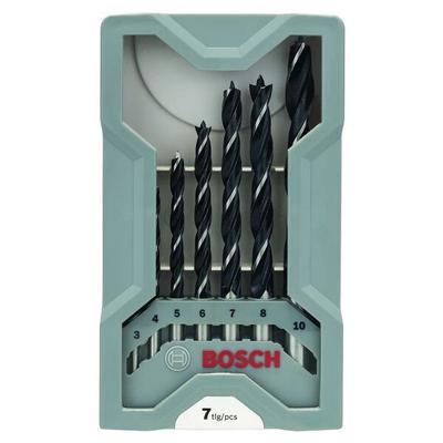 BOSCH 7-tlg. Holz-Spiralbohrer-Set 3 - 10 mm braun