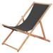 vidaXL Folding Beach Chair Fabric and Wooden Frame Gray - 38.8"/39.4"/41.7" x 29.1"/32.5"/35.4" x 23.6"