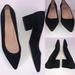 J. Crew Shoes | J. Crew Black Leather Pointed Toe Heels Size 6 | Color: Black | Size: 6