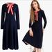 J. Crew Dresses | J Crew Alice Sweater Dress Navy Blue With Tie Xs | Color: Blue/Red | Size: Xs