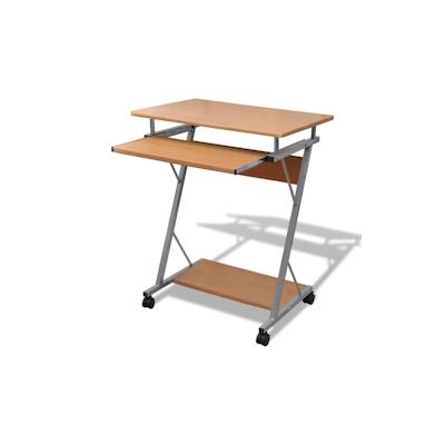 vidaXL Computertisch Computerwagen PC Tisch Bürotisch Laptop auf Rollen braun Image