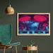 East Urban Home Ambesonne Mushroom Wall Art w/ Frame, Magic Mushrooms w/ Vibrant Neon Design Graphic Image Enchanted Forest Theme Print | Wayfair