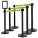 VIP Crowd Control 36" Retractable Belt Queue Safety Stanchion Barrier (6 w/78" Caution Belt+SF+W Receiver) in Black | 36 H x 78 W x 12 D in | Wayfair