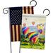 Breeze Decor Escape Hot Air Balloon 2-Sided Polyester 19 H x 13 W Garden Flag in Orange | 18.5 H x 13 W in | Wayfair