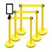 VIP Crowd Control 36" Retractable Belt Queue Safety Stanchion Barrier (6 Posts w/78" Belt+SF+W Receiver) in Yellow | 36 H x 78 W x 12 D in | Wayfair