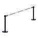 VIP Crowd Control 36" Retractable Belt Queue Safety Stanchion Barrier (2 Post w/78" Keep Social Distance Belt) in Black | Wayfair 1000-SOCIAL