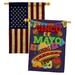 Breeze Decor Cinco De Mayo 2-Sided Polyester 40 H x 28 W House Flag in Blue/Orange/Red | 40 H x 28 W in | Wayfair BD-SW-HP-115113-IP-BOAA-D-US16-BD