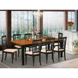 Red Barrel Studio® Allenmichael Leaf Rubberwood Solid Wood Dining Set Wood/Upholstered in Brown | Wayfair D46A180281004838A7BDEEAA847ED3F5