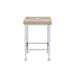 Latitude Run® Ronson 24" Counter Stool Upholstered/Velvet/Metal in Brown/White | 24 H x 16 W x 16 D in | Wayfair 253BA126D0164665A5F46D0C6B736A40