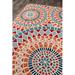 Brown 27 x 0.31 in Area Rug - Lark Manor™ Tram Geometric Orange/Red/Gray Blue Indoor/Outdoor Area Rug Polypropylene | 27 W x 0.31 D in | Wayfair