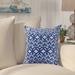 Beachcrest Home™ Aksel Simple Geometric Print Outdoor Square Pillow Cover & Insert Polyester/Polyfill blend in Blue | 16 H x 16 W x 6 D in | Wayfair