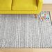 Gray 30 x 0.25 in Area Rug - Union Rustic Kallye Chevron Striped Flatweave Ivory/Light Indoor/Outdoor P.E.T. Area Rug Recycled P.E.T./Cotton | Wayfair